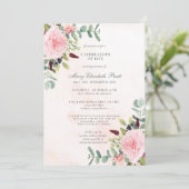 Viering van de begrafenis van de Pink Peony Eucaly Kaart (Staand voorkant)