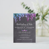 Viering van de begrafenis van de roofbouw van het uitnodiging briefkaart (Staand voorkant)