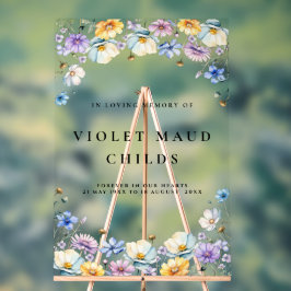 Viering van de begrafenis van het leven acryl bord