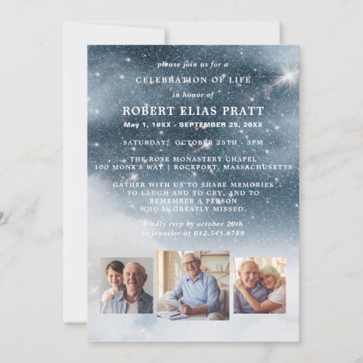 Viering van de begrafenis van het leven kaart (Voorkant)