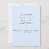 Viering van de begrafenisceremonie kaart (Achterkant)