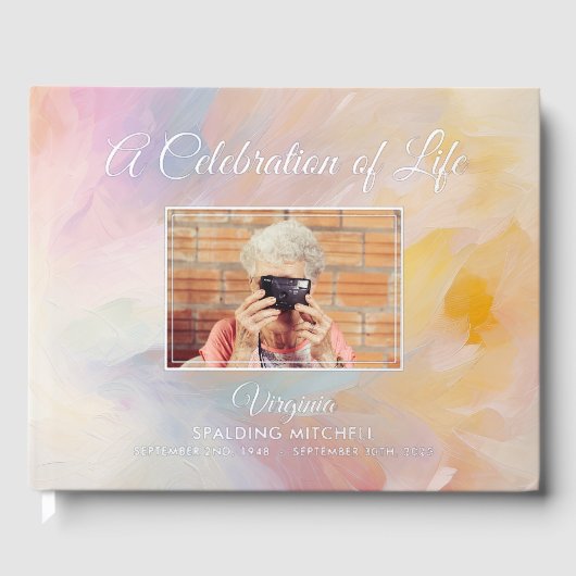 Viering van de begrafenisdienst van het leven gastenboek (Voorkant)