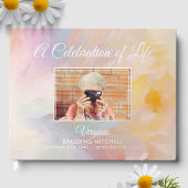 Viering van de begrafenisdienst van het leven gastenboek