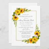 Viering van de begrafenisherdenkingsbloemen in het kaart (Voorkant / Achterkant)