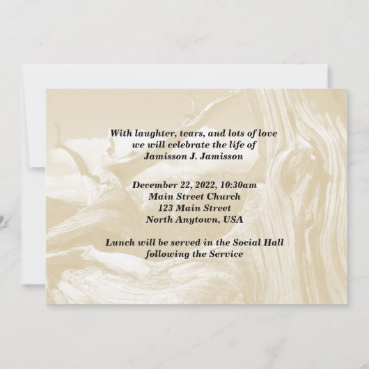 Viering van de bergen van de Snowy Life Thru Tree Kaart (Achterkant)