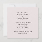 Viering van de Bleke roze roze rozenbloem op het L Kaart (Achterkant)