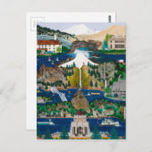 Viering van de Columbia River Gorge Briefkaart (Voorkant / Achterkant)