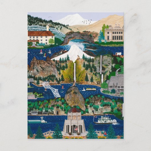 Viering van de Columbia River Gorge Briefkaart (Voorkant)