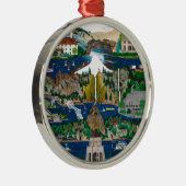 Viering van de Columbia River Gorge Metalen Ornament (Rechts)