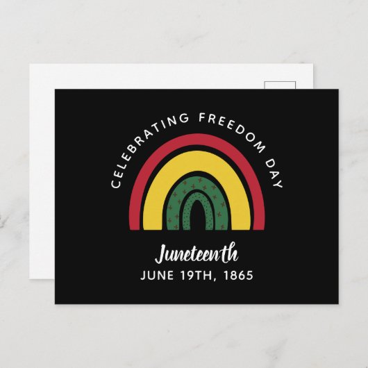 Viering van de Dag van de Vrijheid Junetetiende 18 Briefkaart (Voorkant / Achterkant)