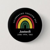 Viering van de Dag van de Vrijheid Junetetiende 18 Ronde Button 5,7 Cm (Voorkant)