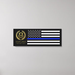 Viering van de dienstjaren gepersonaliseerde polit canvas afdruk