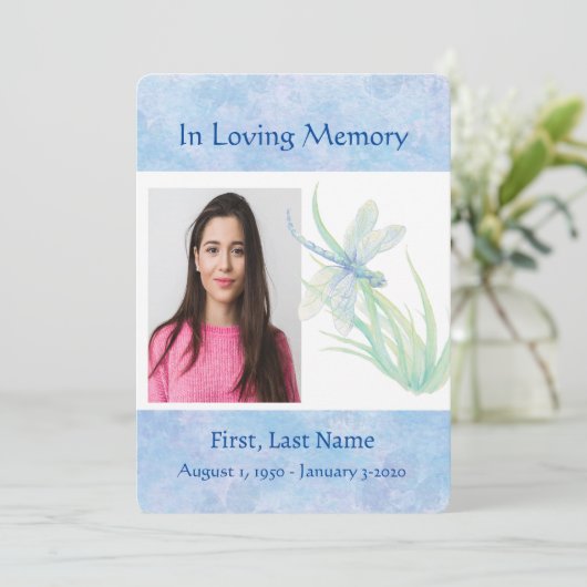 Viering van de Dragonfly-Waterverf van de Life Ser Kaart (Staand voorkant)