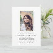 Viering van de Eenvoudige Chic Elegant Foto van Li Kaart (Staand voorkant)