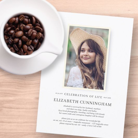 Viering van de Eenvoudige Chic Elegant Foto van Li Kaart