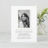 Viering van de Eenvoudige Chic Elegant Foto van Li Kaart (Staand voorkant)