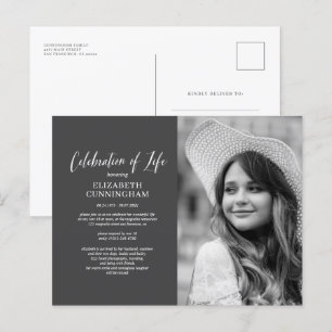 Viering van de Eenvoudige Chic Elegant Foto van Li Uitnodiging Briefkaart
