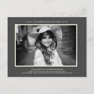 Viering van de Eenvoudige Chic Elegant Foto van Li Uitnodiging Briefkaart