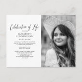 Viering van de Eenvoudige Chic Elegant Foto van Li Uitnodiging Briefkaart (Voorkant)