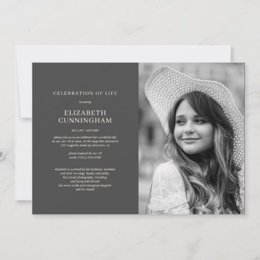 Viering van de Eenvoudige Moderne Foto van het Lev Kaart (Voorkant)