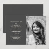 Viering van de Eenvoudige Moderne Foto van het Lev Kaart (Voorkant / Achterkant)