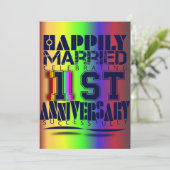 viering van de eerste trouwdag kaart (Staand voorkant)