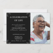 Viering van de Elegant Custom Photo Memorial Kaart (Voorkant)