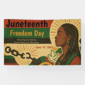 viering van de emancipatiedag van de negentiende v spandoek (Horizontaal)