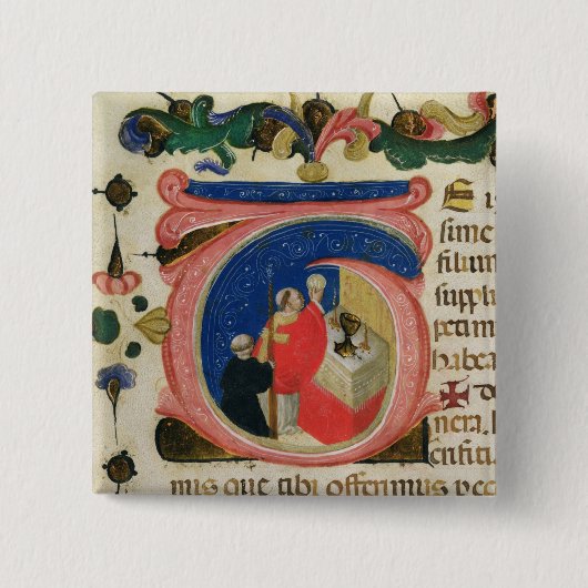 Viering van de Eucharisist Vierkante Button 5,1 Cm (Voorkant)