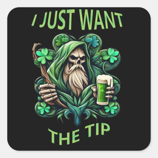 Viering van de feestelijke geest van Saint Patrick Vierkante Sticker (Voorkant)