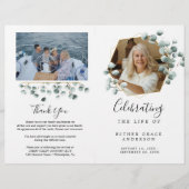 Viering van de Fort Funeral Folded Program Flyer (Voorkant)