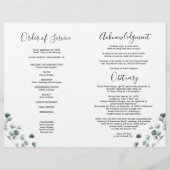 Viering van de Fort Funeral Folded Program Flyer (Achterkant)