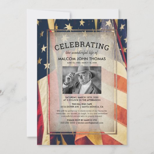 Viering van de foto van de levenspatriottische vla kaart (Voorkant)