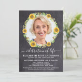 Viering van de foto van de zonnebloempitten in het kaart (Staand voorkant)