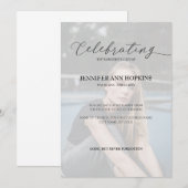 Viering van de fotouitnodiging voor het leven kaart (Voorkant / Achterkant)