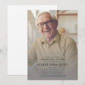 Viering van de Funeral Persoonlijke foto van Life Kaart (Voorkant / Achterkant)