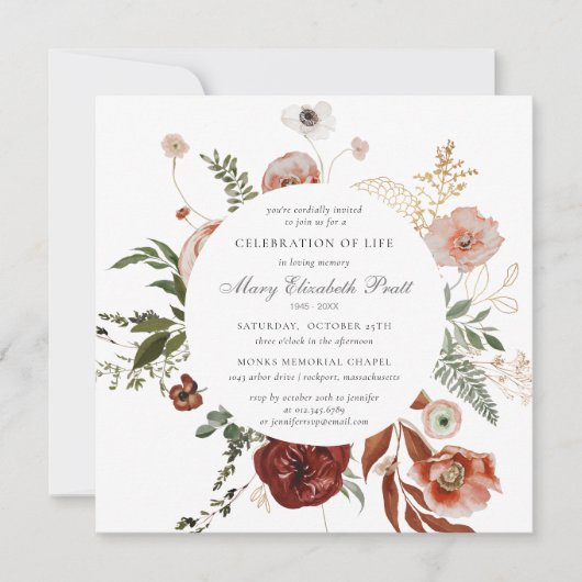 Viering van de funeral Pink Terracotta Foto van Li Kaart (Voorkant)