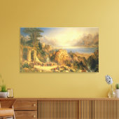 Viering van de Grape Harvest, Lake Orta, North it Canvas Afdruk (Insitu (Woonkamer))