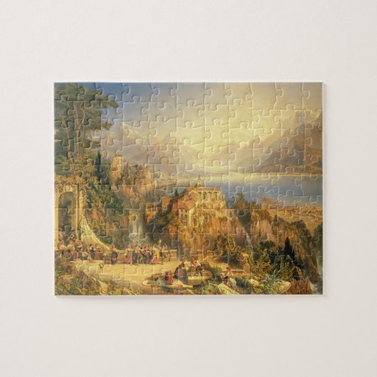 Viering van de Grape Harvest, Lake Orta, North it Legpuzzel (Horizontaal)