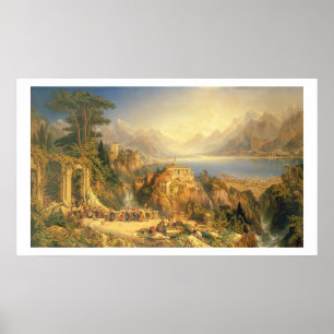 Viering van de Grape Harvest, Lake Orta, North it Poster