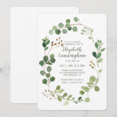 Viering van de Greenery Foliage van de Waterverf v Kaart (Voorkant / Achterkant)