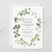 Viering van de Greenery Foliage van de Waterverf v Kaart (Voorkant)