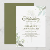 Viering van de Greenery Life Foliage Botanicals Kaart (Voorkant / Achterkant)