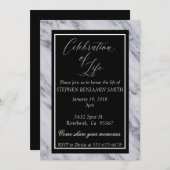 Viering van de herdenkingsdienst Zwarte marmer Kaart (Voorkant / Achterkant)