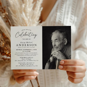 Viering van de herdenkingsfoto van het leven kaart