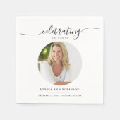 Viering van de herdenkingsfoto van het leven servet (Voorkant)