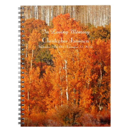 Viering van de Herfst Aspens van het Aufsichtsboek Notitieboek (Voorkant)