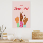 Viering van de Internationale Vrouwendag-Kaart Poster (Keuken)