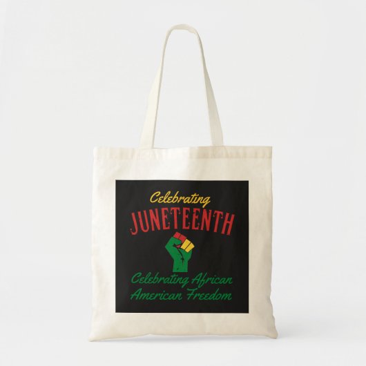 Viering van de Juntetiende Afrikaanse Amerikaanse  Tote Bag (Voorkant)