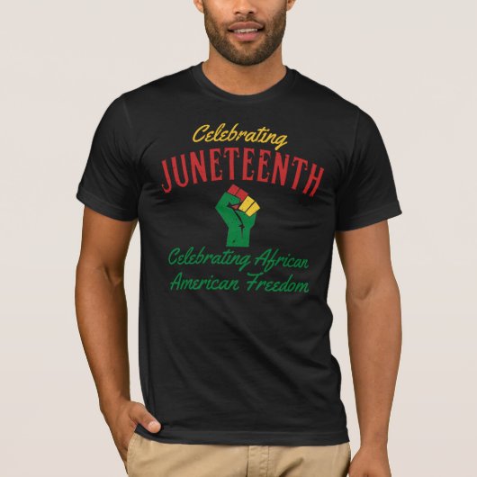 Viering van de Juntetiende Afrikaanse Vrijheid T- T-shirt (Voorkant)